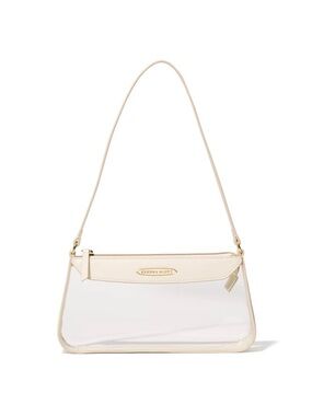 Kendra Scott Cream Clear Mini Shoulder Bag with Gold Hardware